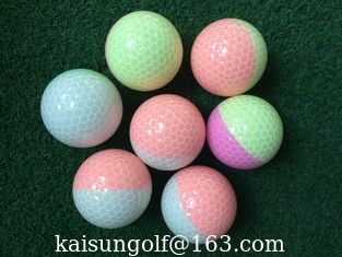 China two colors crystal golf ball with two pieces supplier