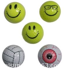 China logo golf ball with smile supplier