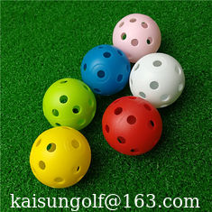 China hollow practice golf ball ， hole hole plastic golf ball ， golf ball , golf balls ,  golf practice ball supplier