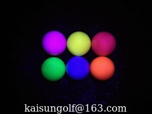 China fluorescent golf ball golf balls fluorescent golf balls in black light (glow in uv ) supplier