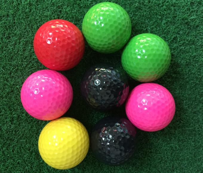 color Range Golf Balls with two pieces