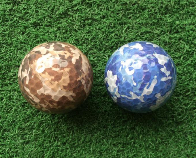 transparent golf ball with camouflage