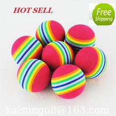 China soft rainbow golf ball for indoor golf supplier