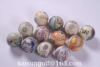 China transparent golf ball with money supplier