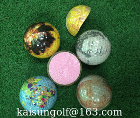 China transparent golf ball with pattern supplier