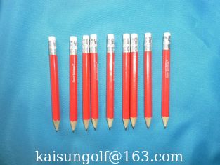 China hexagon golf pencil , wood golf pencil , golf pencil , wood golf pen with eraser supplier