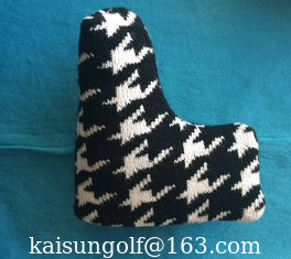 China knitted head cover , golf knitted golf putter head cover , golf putter head cover supplier