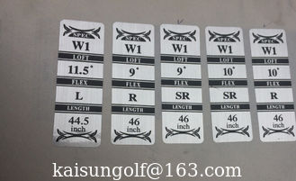 China golf label ,  golf labels ,  golf shaft label,  golf shaft labels , golf tag , golf length label supplier