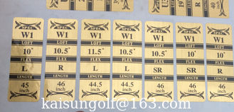 China golf label ,  golf labels ,  golf shaft label,  golf shaft labels , golf tag , golf length label supplier