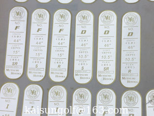 China golf label ,  golf labels ,  golf shaft label,  golf shaft labels , golf tag , golf length label supplier