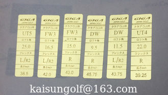 China golf label ,  golf labels ,  golf shaft label,  golf shaft labels , golf tag , golf length label supplier