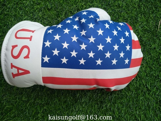 golf head cover, USA cover , Golf headcover , usa golf boxing glove cover  , USA  head cover supplier