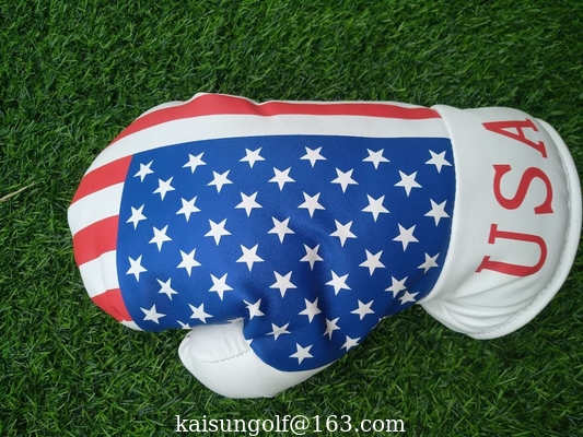 golf head cover, USA cover , Golf headcover , usa golf boxing glove cover  , USA  head cover supplier