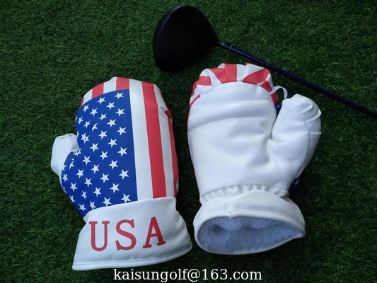 golf head cover, USA cover , Golf headcover , usa golf boxing glove cover  , USA  head cover supplier