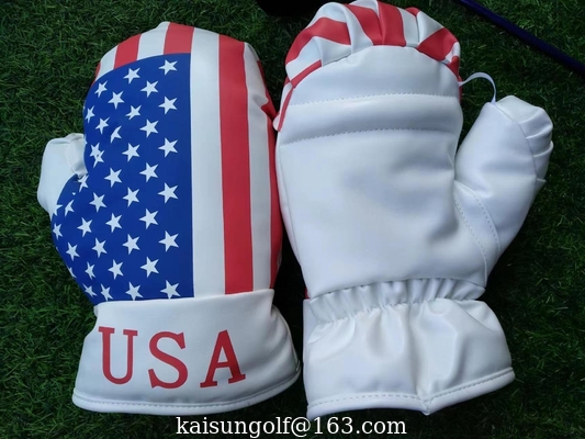 golf head cover, USA cover , Golf headcover , usa golf boxing glove cover  , USA  head cover supplier