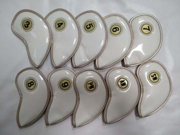 iron head covers , Golf headcover , golf head cover , iron cover, golf club cover with iron supplier